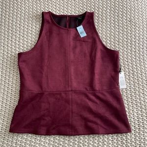 Ann Taylor Burgendy High Neck Tank Top